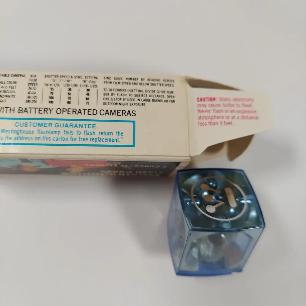 Vintage Flash Cubes Lot Westinghouse 5 Boxes 15 Camera Flashcubes 60 Flashes